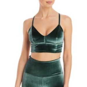 NWT Beyond Yoga Velvet Sports Bra in Green